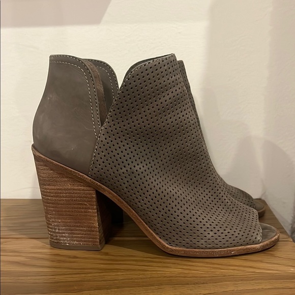 Steve Madden Shoes - Steve Madden Taupe Tala Open Toe Bootie, Women’s 10